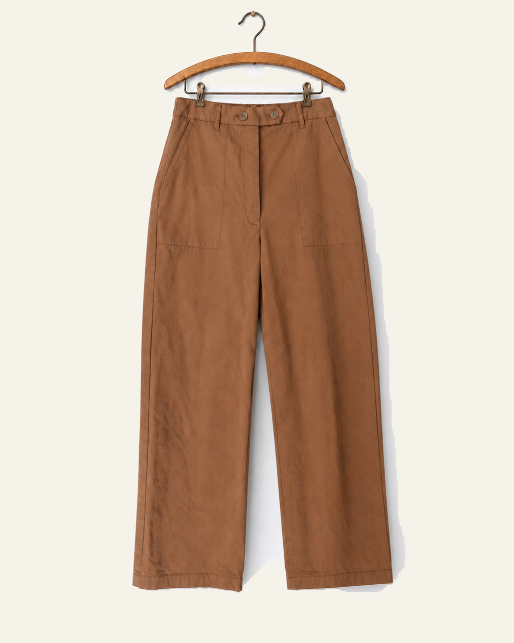 Sarahwear - Pantalon Carole - Beige — vue de face sur cintre