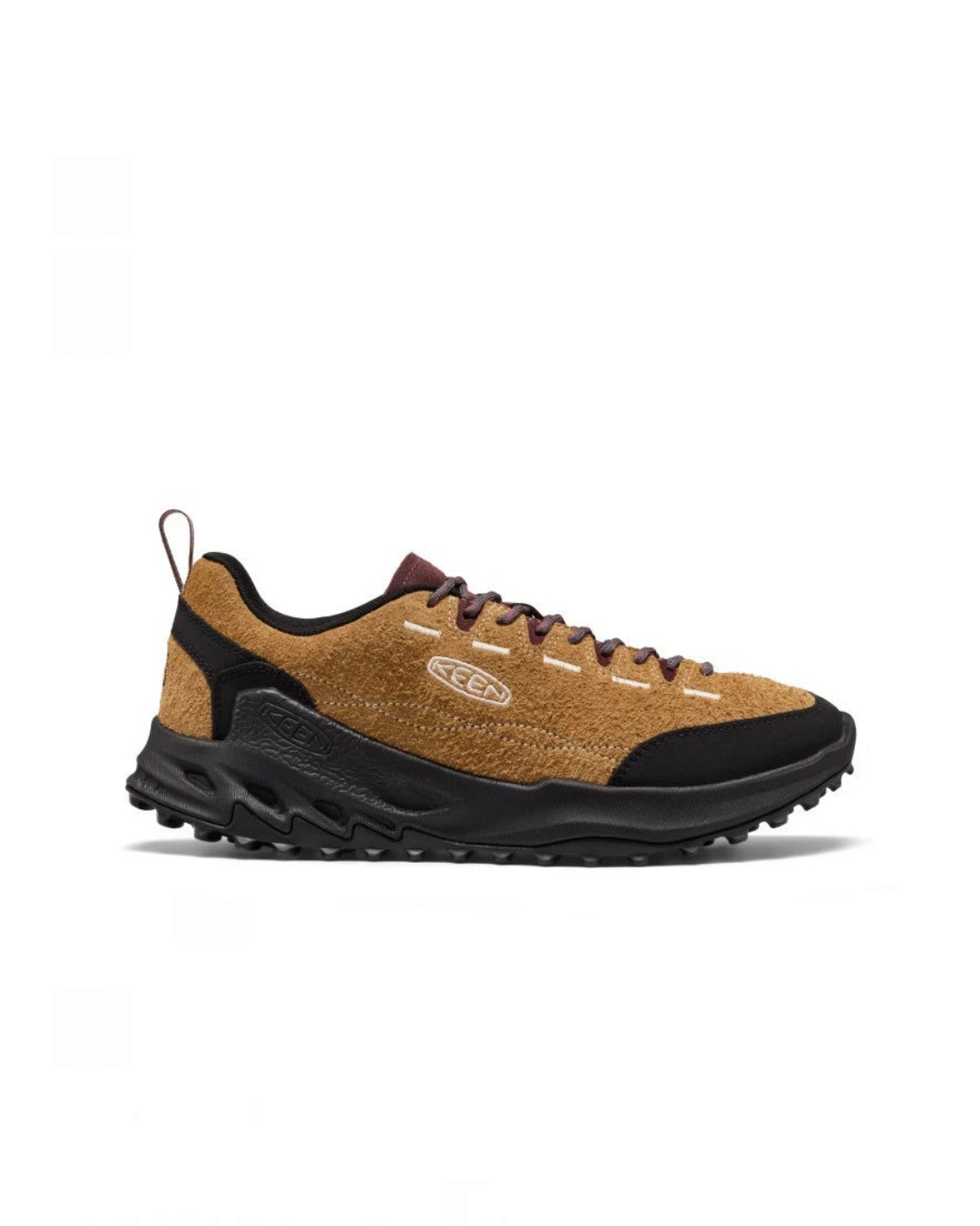 Baskets Keen Jasper Zionic Merci Paris en cuir suédé marron et noir avec semelle crantée pour une adhérence optimale