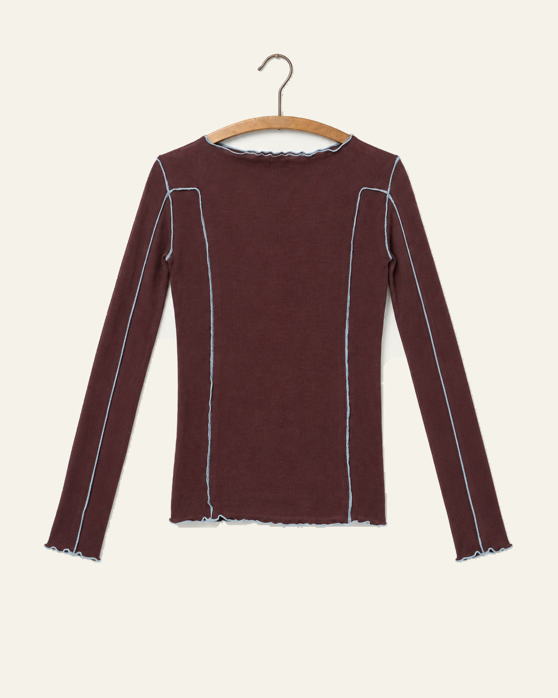 Baserange - T Shirt Omato - Rouge Nara - vue sur cintre