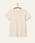 The Great - T-Shirt The Slim - Blanc Délavé - vue sur cintre