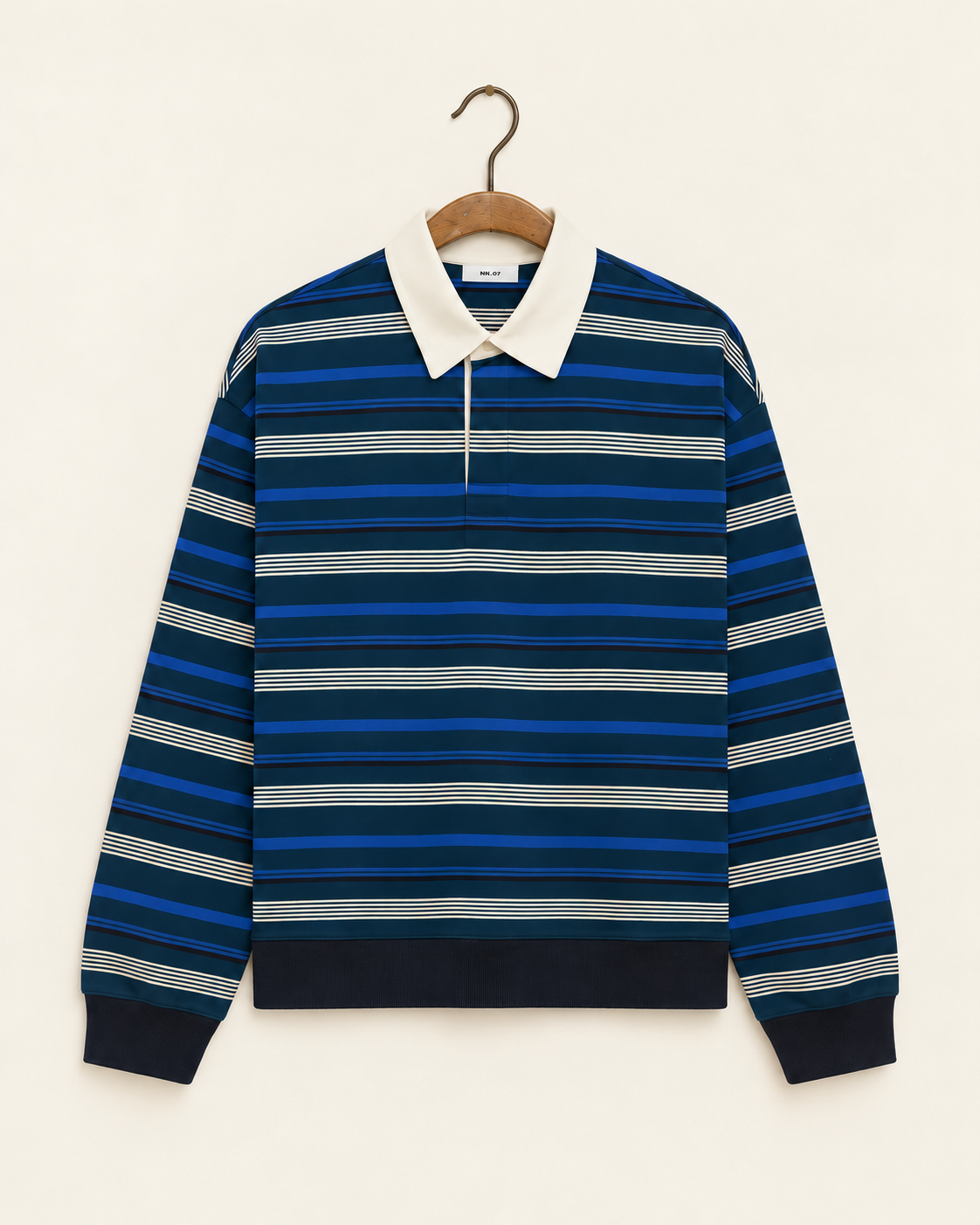 NN.07 - Polo Rayures David - Bleu - sur cintre