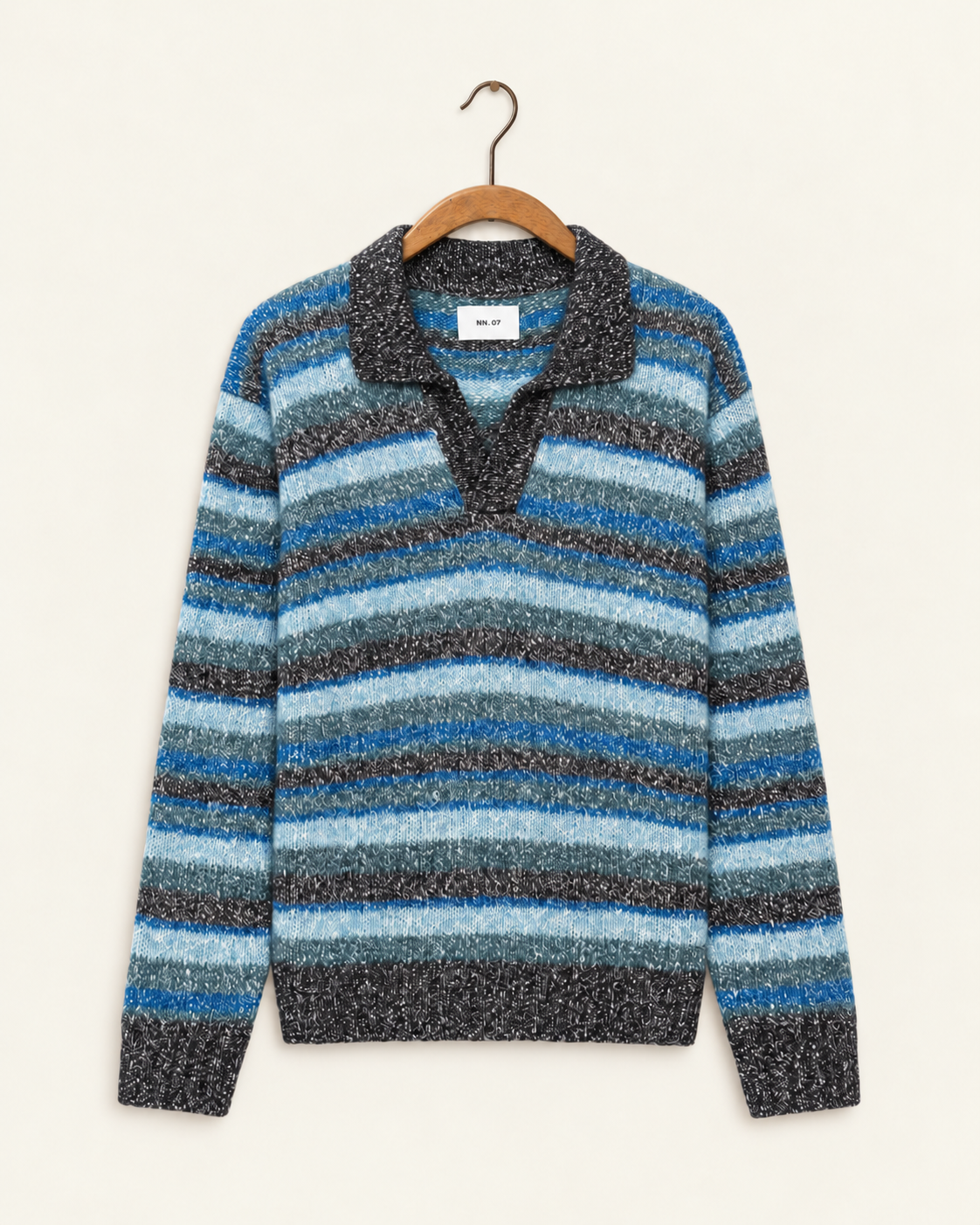 NN.07 - Polo Rayures Erling - Bleu - sur cintre