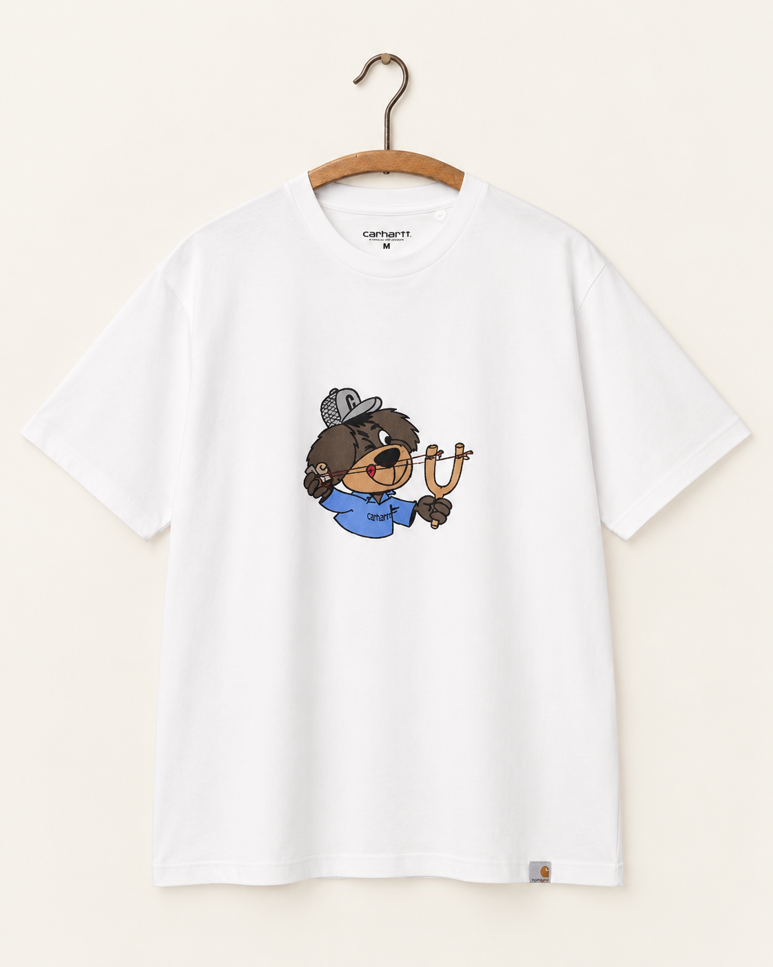 Carhartt Wip - T-Shirt Ss Slingshot - Blanc - sur cintre