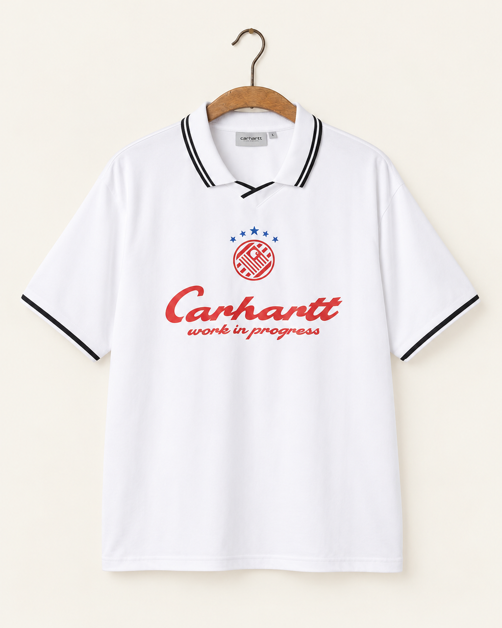 Carhartt Wip - T-Shirt Ss Terrace Football - Blanc - sur cintre