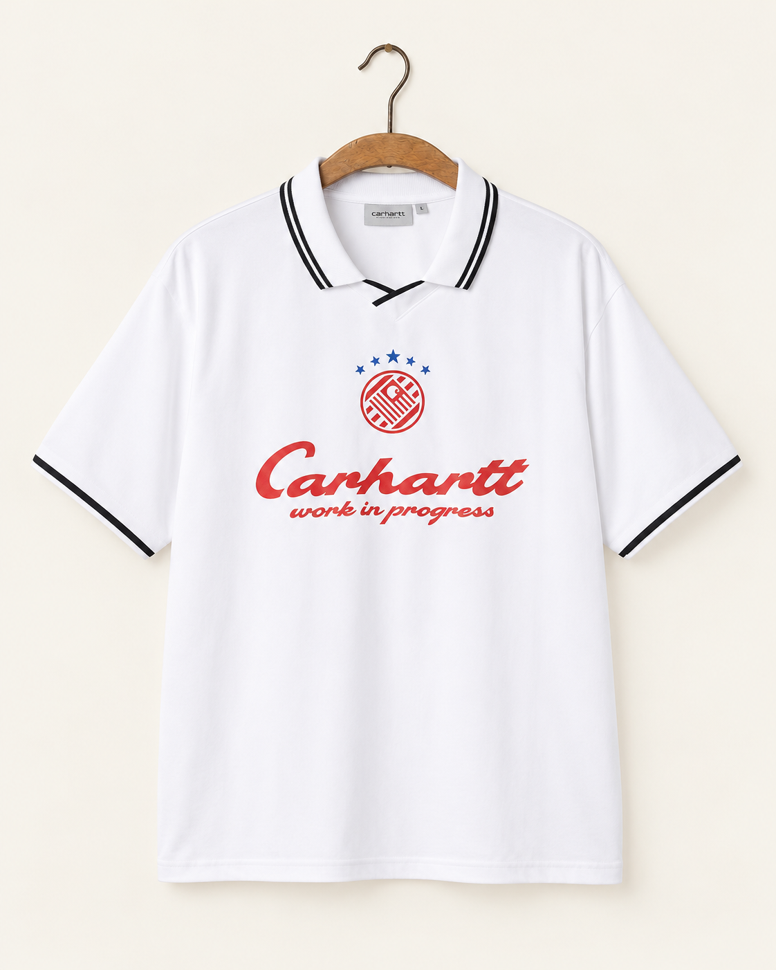 Carhartt Wip - T-Shirt Ss Terrace Football - Blanc - sur cintre