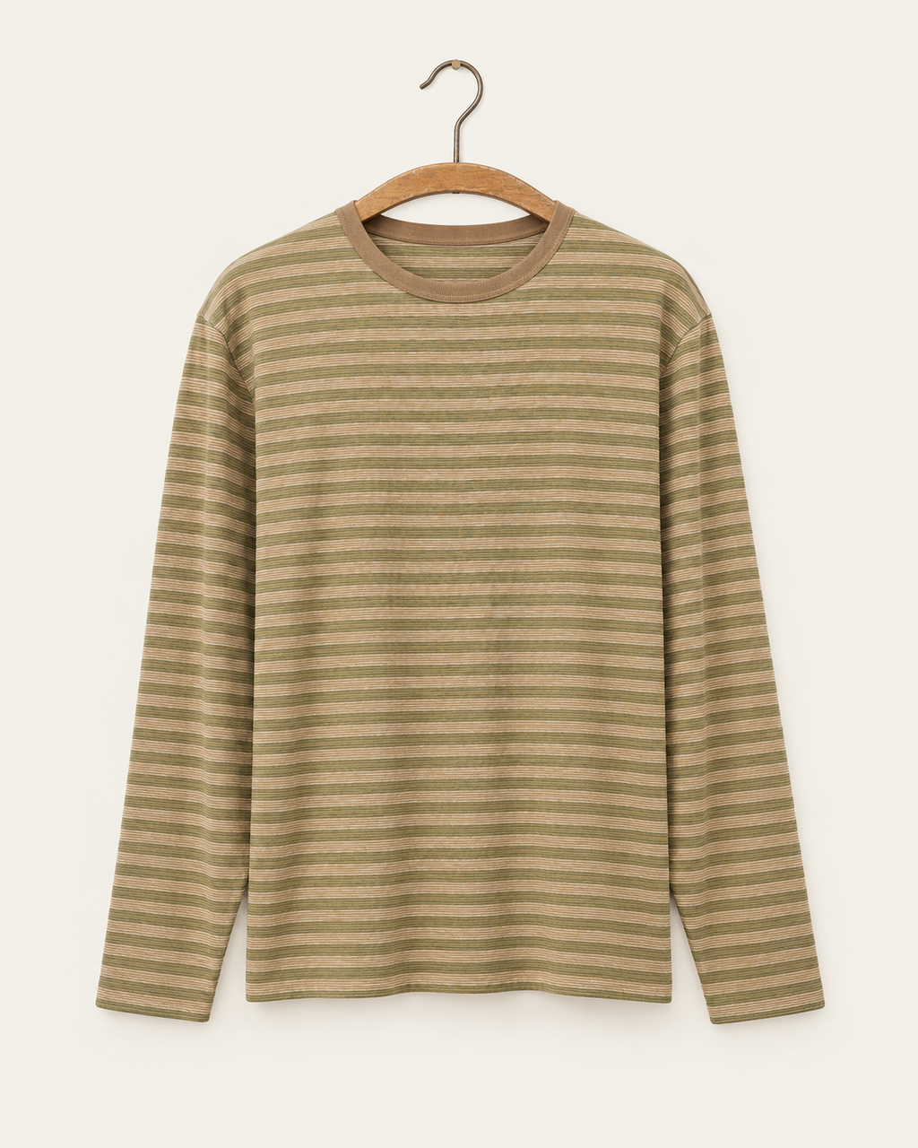 Another Aspect - T-shirt rayé 3.0 JPN - Rayures vertes - sur cintre