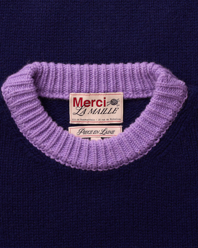 Merci - Pull Eloise - Bleu & Mauve
