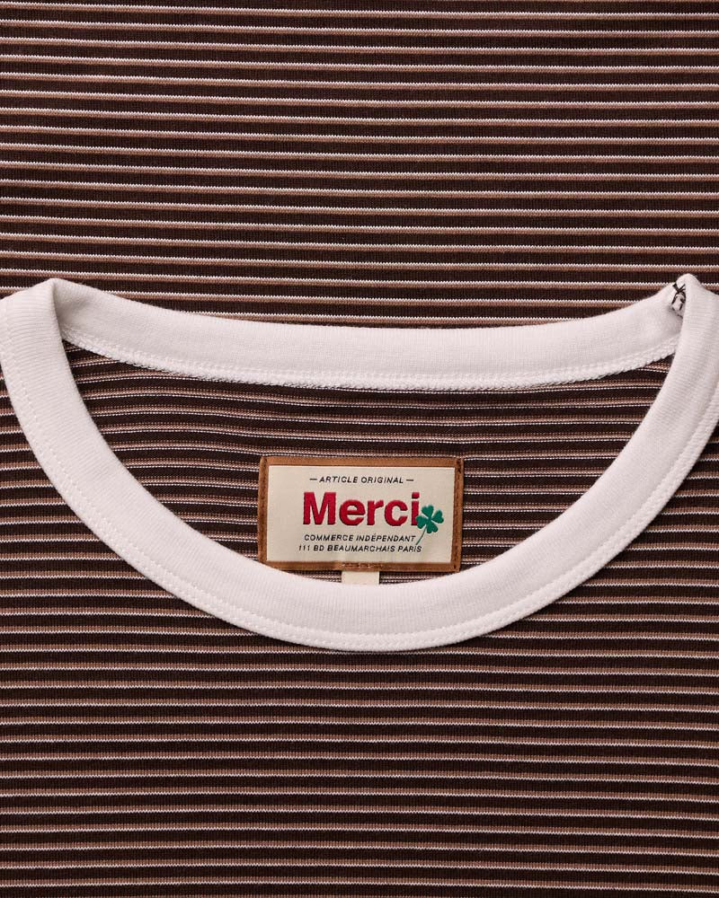 Merci - Julian T-Shirt - Brown & Beige