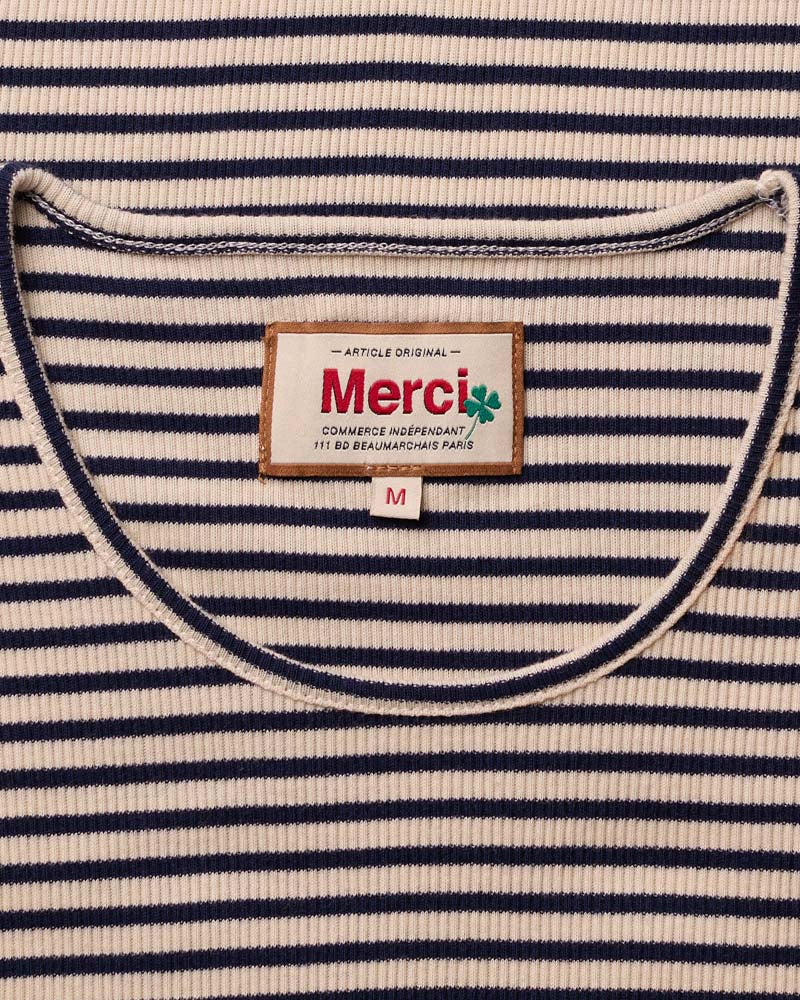 Merci - T-Shirt Carla - Ecru & Noir