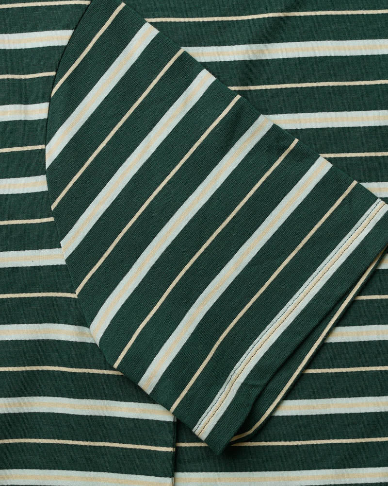 Merci - Rob Striped T-Shirt - Green