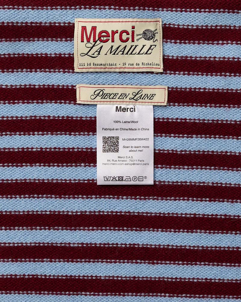 Merci - Bandana Martine Rayures - Rouge & Bleu