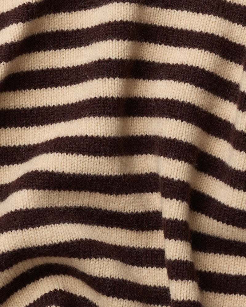 Merci - Martine Stripes Bandana - Beige & Brown