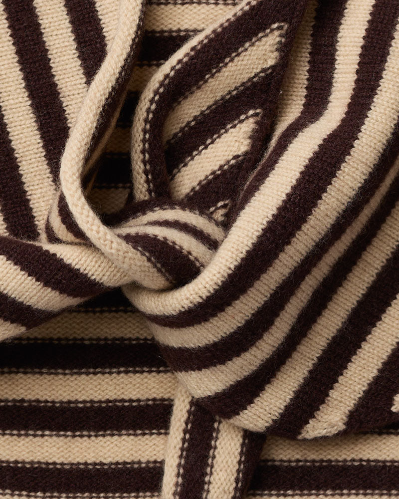Merci - Martine Stripes Bandana - Beige & Brown