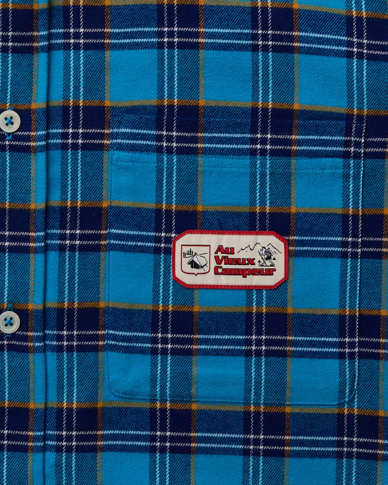 Au Vieux Campeur - Congés Payés - Chemise Elmer Flanelle - Marine & Bleu
