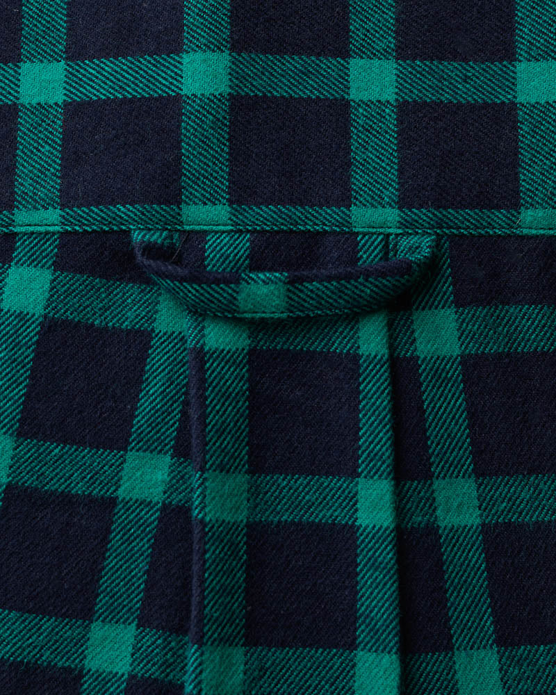 Au Vieux Campeur - Congés Payés - Chemise Elmer Flanelle - Marine & Vert d'eau
