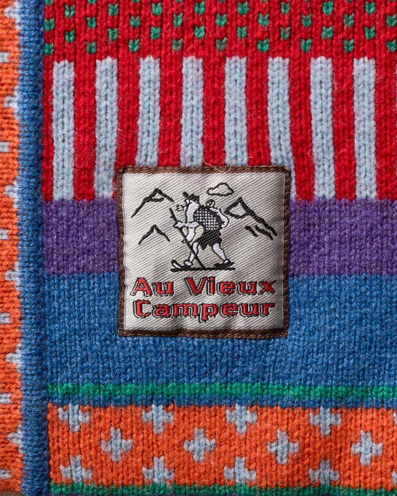 Au Vieux Campeur - Congés Payés - Cardigan Nicole - Bleu & Rouge