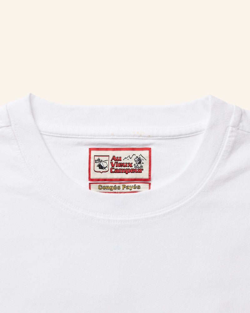 Au Vieux Campeur - Paid Holidays - Hiking tour T-shirt - White