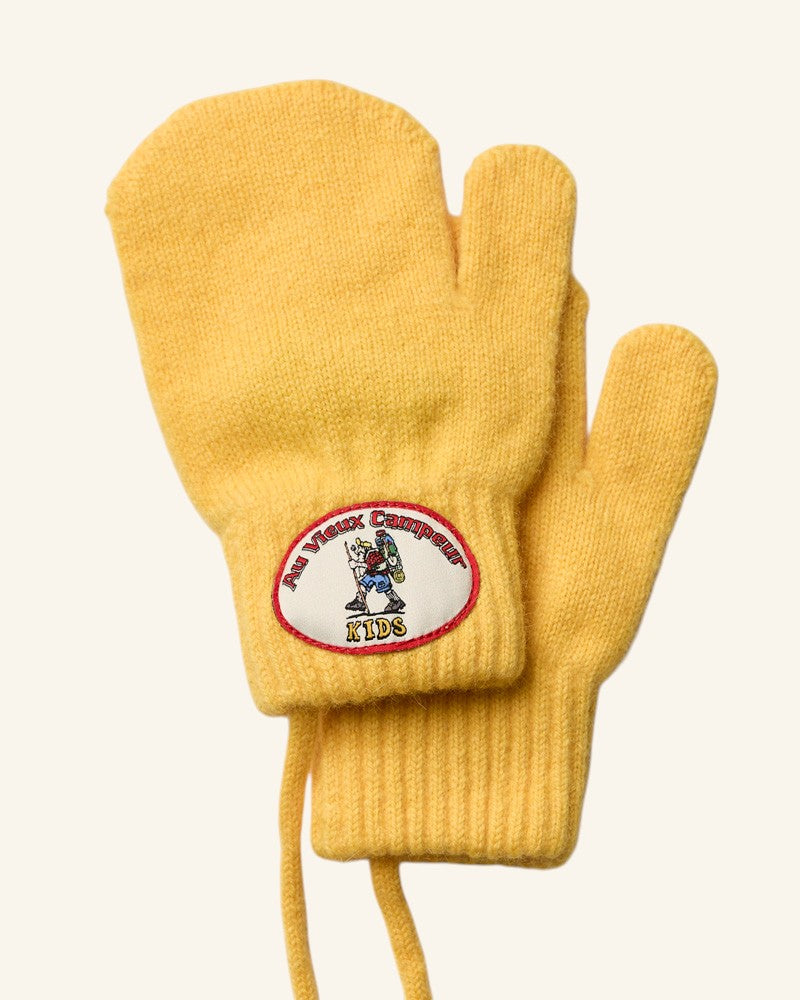 Au Vieux Campeur - Paid Holidays - Ben Kids Mittens - Yellow