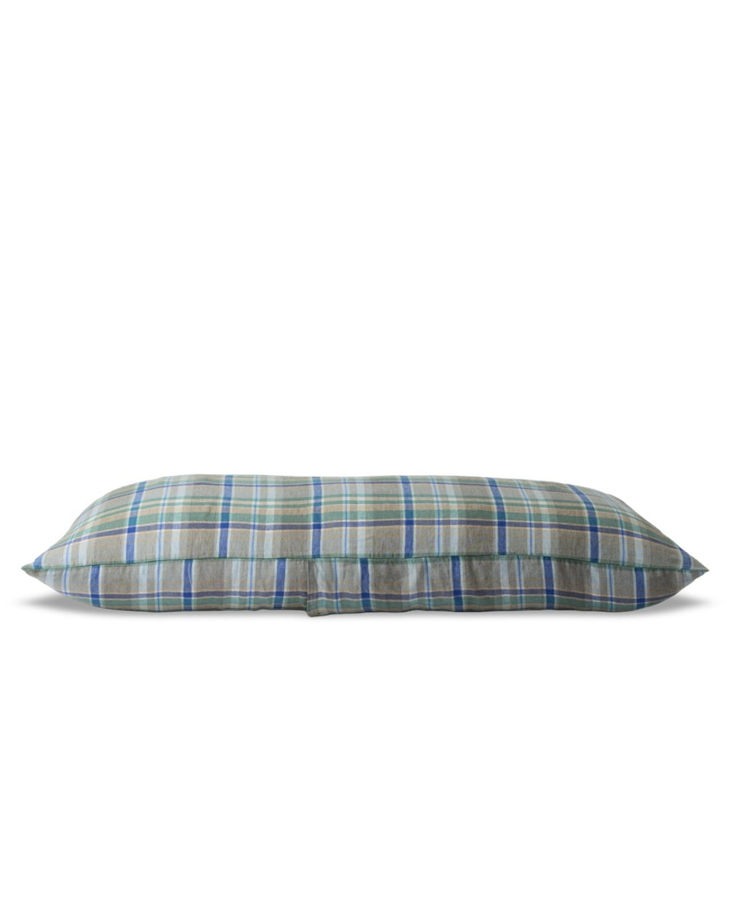 Merci - Rectangular cushion in washed linen - Library Checks