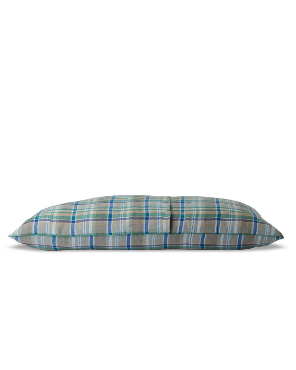 Merci - Rectangular cushion in washed linen - Library Checks