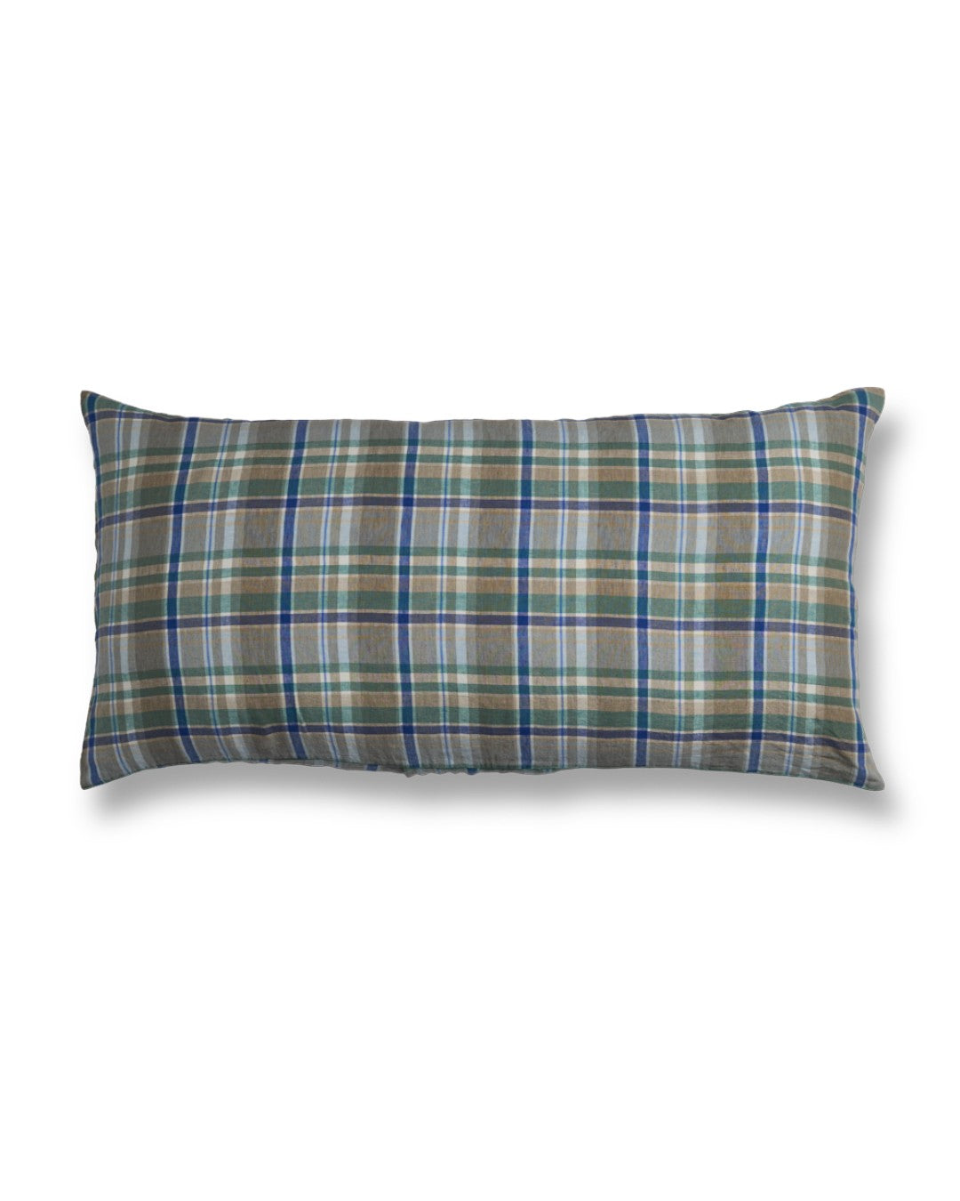 Merci - Rectangular cushion in washed linen - Library Checks