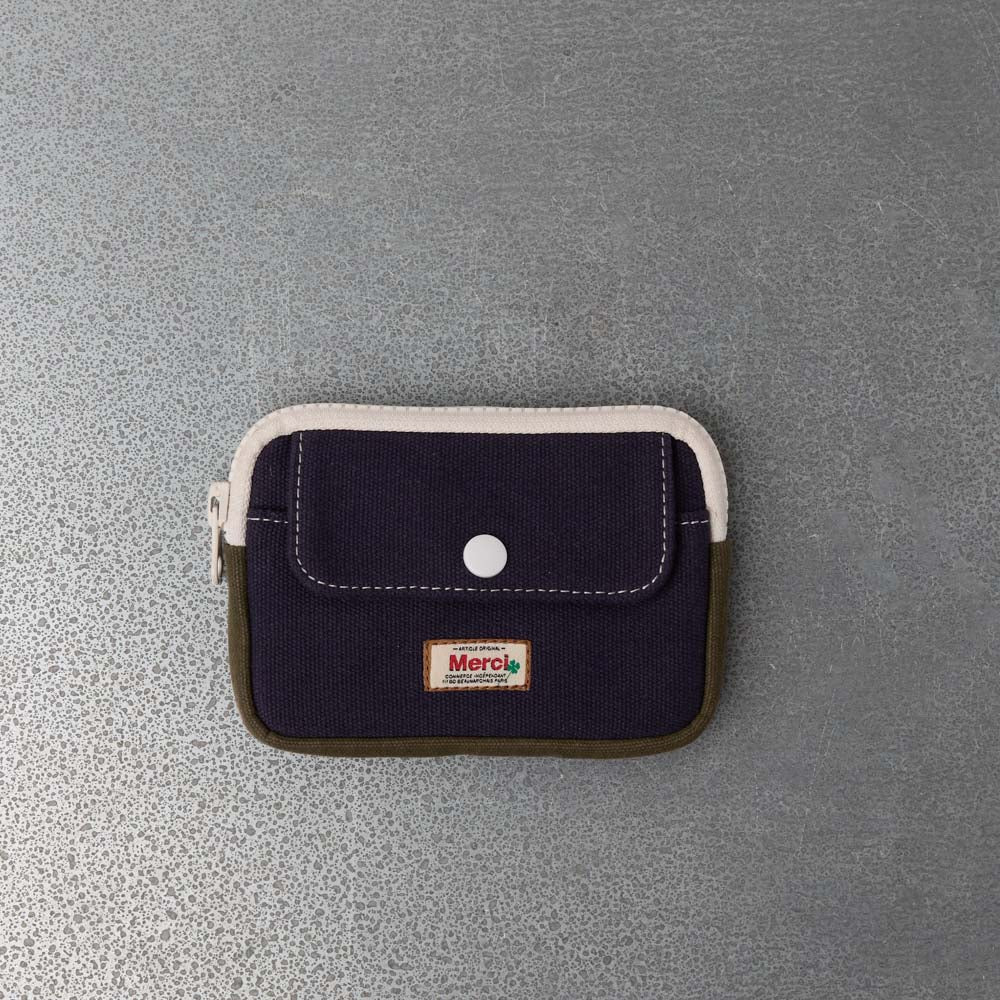 Merci - Candide S Coin Purse - Navy & Olive