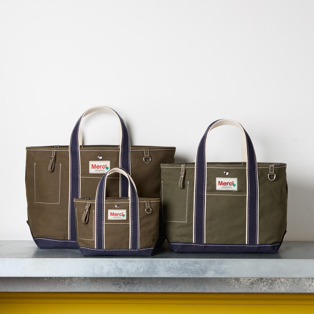 Merci - Cabas Candide Ribbon - Olive & Marine