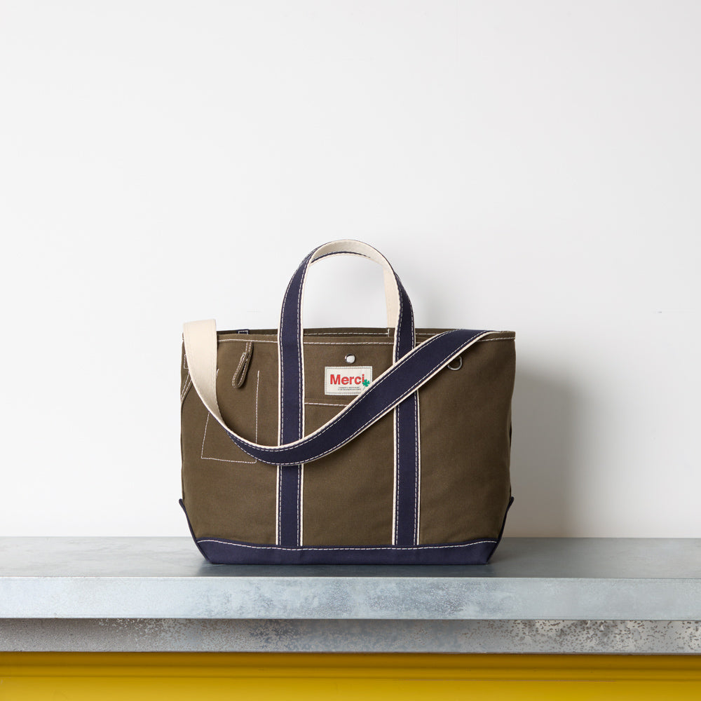 Merci - Cabas Candide Ribbon - Olive & Marine
