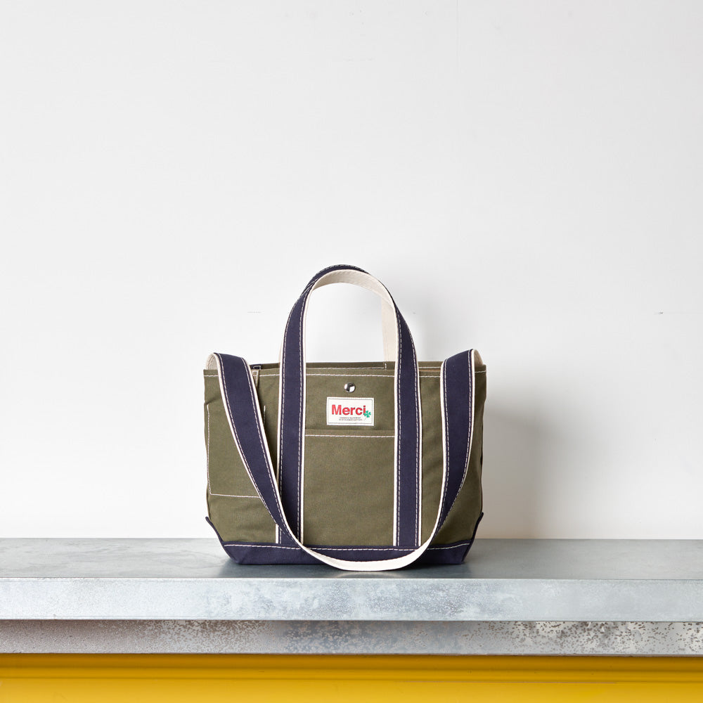 Merci - Cabas Candide Ribbon - Olive & Marine
