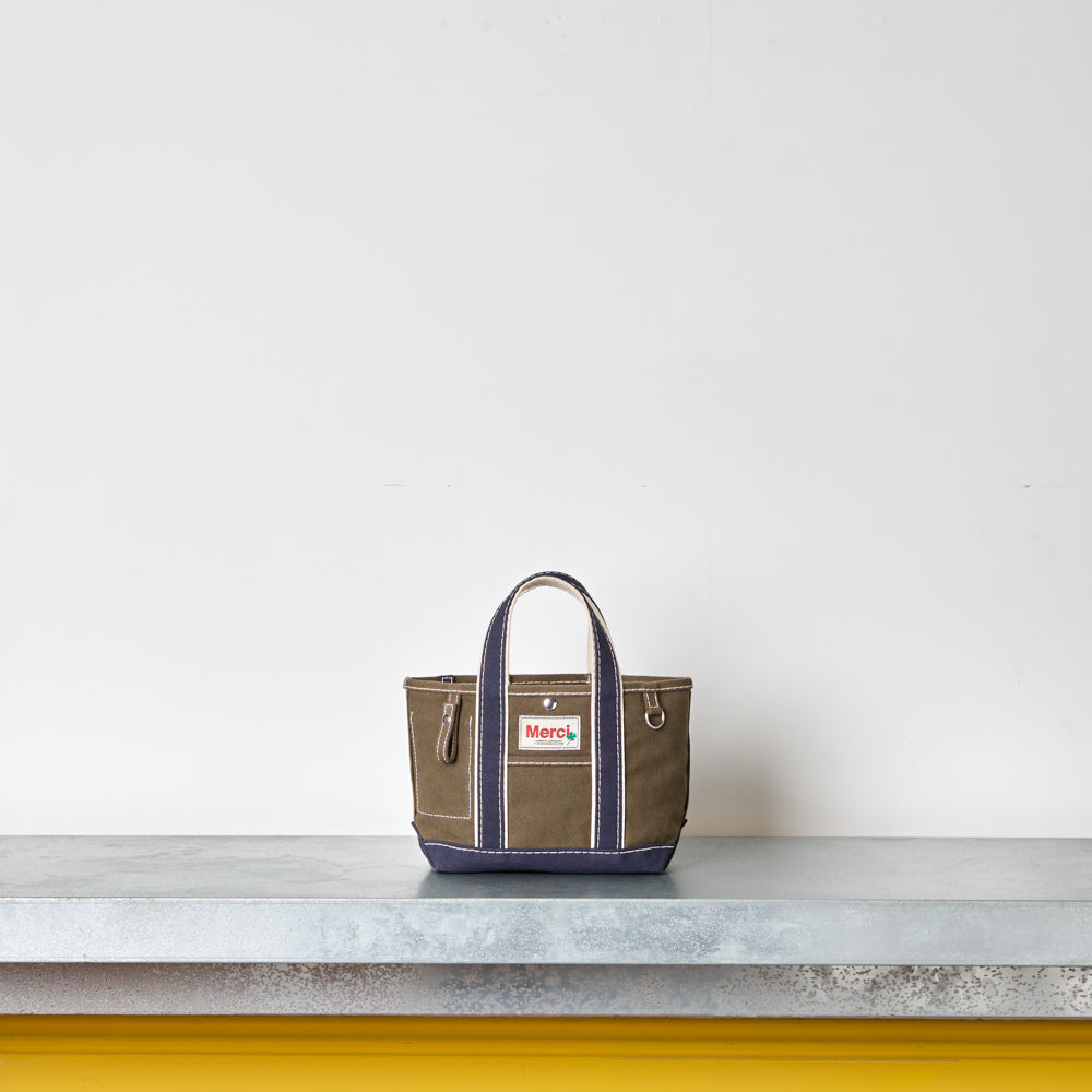 Merci - Cabas Candide Ribbon - Olive & Marine