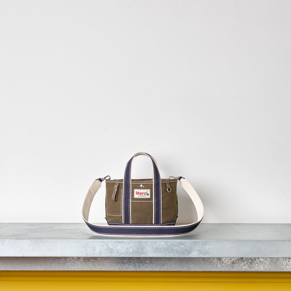 Merci - Cabas Candide Ribbon - Olive & Marine