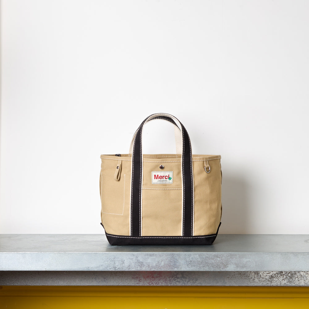 Merci - Cabas Candide Ribbon - Beige & Noir