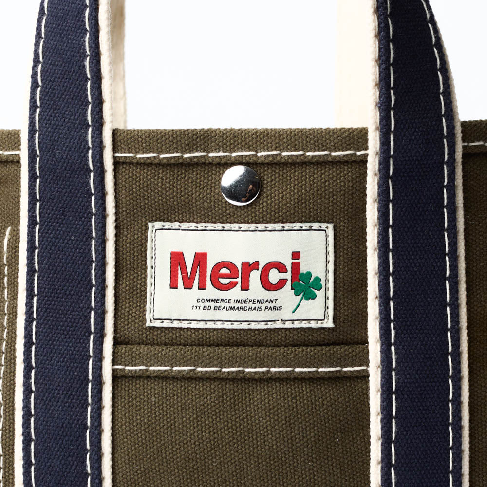 Merci - Cabas Candide Ribbon - Olive & Marine