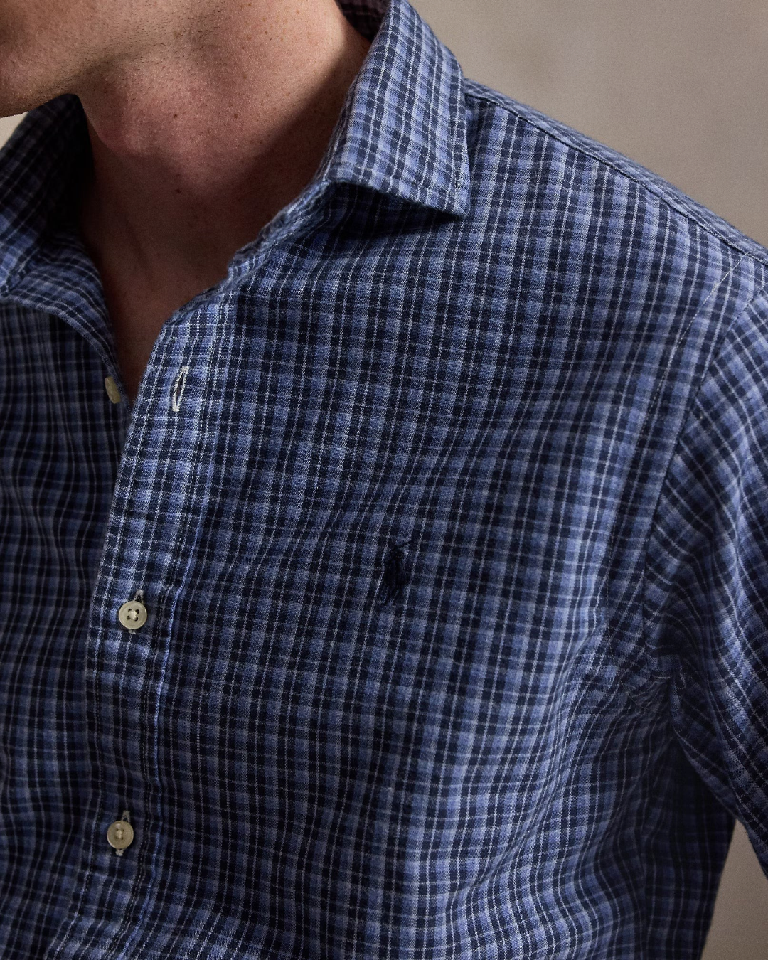 Ralph Lauren - Scottish Fitted Oxford Shirt - Blue Heathered